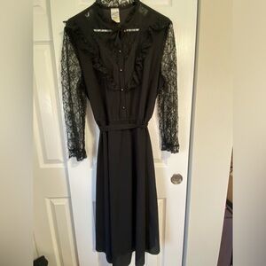 Black, lace vintage dress